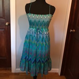 City Triangles Teal Multicolored Dress 👗